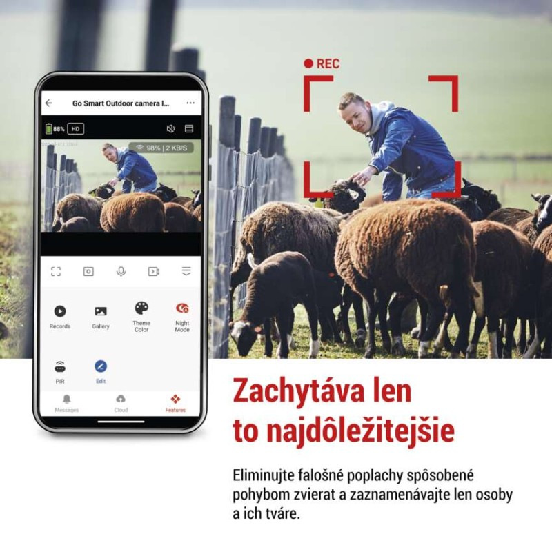 GoSmart Vonkajšia otočná kamera IP-6000 OWL s 4G/LTE, šedá 1