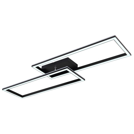 Stropné svietidlo kov/hliník čierny, akryl biely, stmievateľné, prepínanie nástenným vypínačom, meni 6