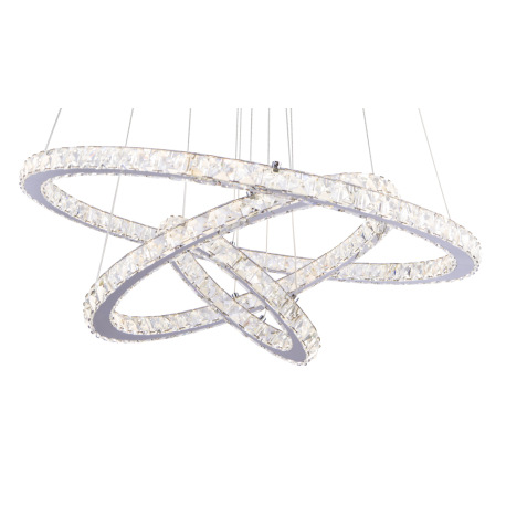 Závesné svietidlo, chróm, K5 priehľadné krištále, nastaviteľné, priemer 30cm, 50cm a 70cm, diaľkové 18