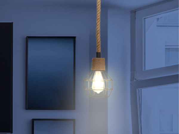 Závesné svietidlo s prírodným povrazom 1 x E27 - ME0001 1