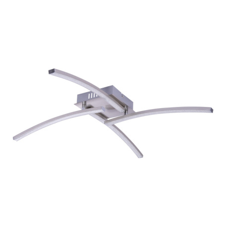 Stropné svietidlo, nikel, plast, akrylové krištále, pohyblivé, krokový spínač, fixácia farieb, DxŠxV 7