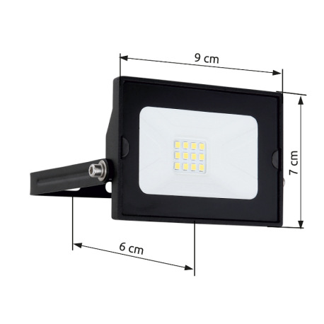 Vonkajšie svietidlo, hliník, priehľadné sklo, nastaviteľné, IP65, ŠxV: 90x70, H: 60, vrátane 1xLED 1 10