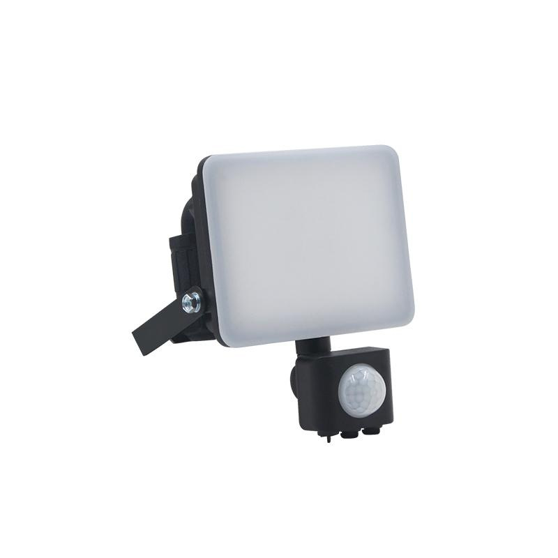 Vonkajší čierny LED reflektor so senzorom 10W / 4000K - LF7021S 6