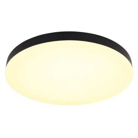 Stropné svietidlo, plast čierny, biely, posuvný prepínač, fixácia farieb, ø: 500 mm, V: 45 mm, vráta 4