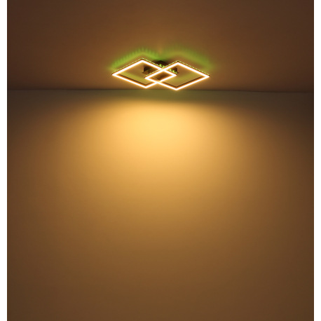 Stropné svietidlo kov/hliník čierny, akryl biely, stmievateľné, prepínanie nástenným vypínačom, meni 15