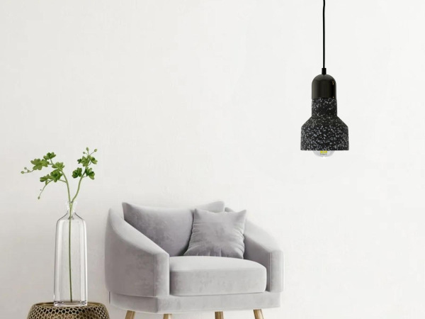 Závesné svietidlo Terrazzo / čierna 1 x E27 - ME0214R/B 6