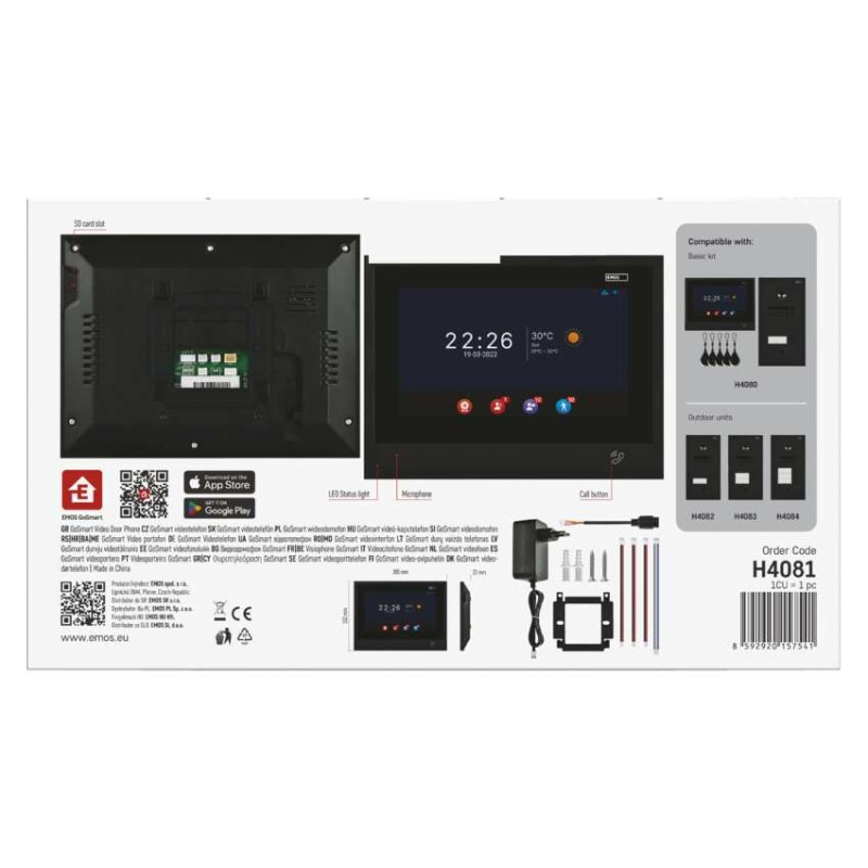 Dodatočný monitor GoSmart IP880B 2WIRE pre domácu video vrátnikovú súpravu IP880A 2WIRE 4