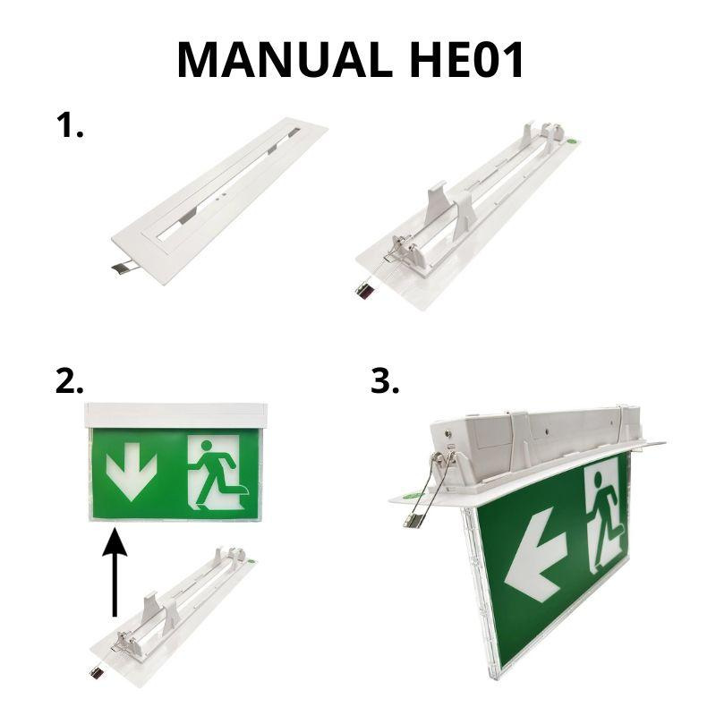 Set na montáž do stropu pre núdzové svietidlá LEL204 - HE01 4