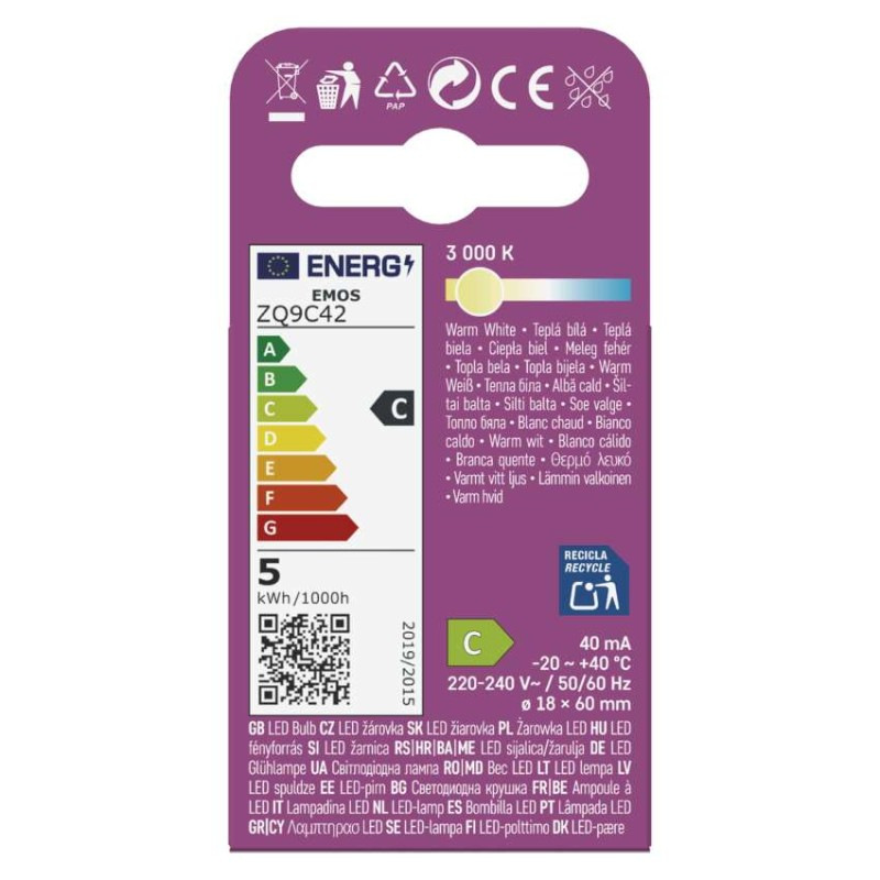 LED žiarovka Classic JC / G9 / 4,9 W (60 W) / 806 lm / Teplá biela 6