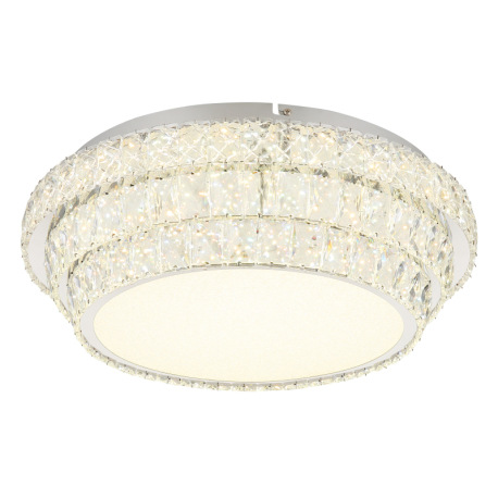 Stropné svietidlo, kov chróm, kryštály K5/akrylové číre, stmievateľné, niekoľko úrovní pomocou náste