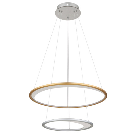 Závesné svietidlo, hliník strieborný a zlatý, akryl číry, plast biely, stmievateľné, niekoľko úrovní 3