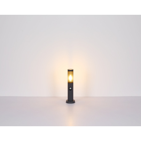 Vonkajšie svietidlo z nehrdzavejúcej ocele antracitovej farby, plast dymovej farby, IP44, ø: 127 mm, 14