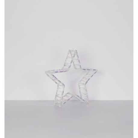 Dekoratívne svietidlo, akryl číry, kov biely matný, kábel PVC priehľadný, IP44, DxŠxV: 370x70x390mm, 11