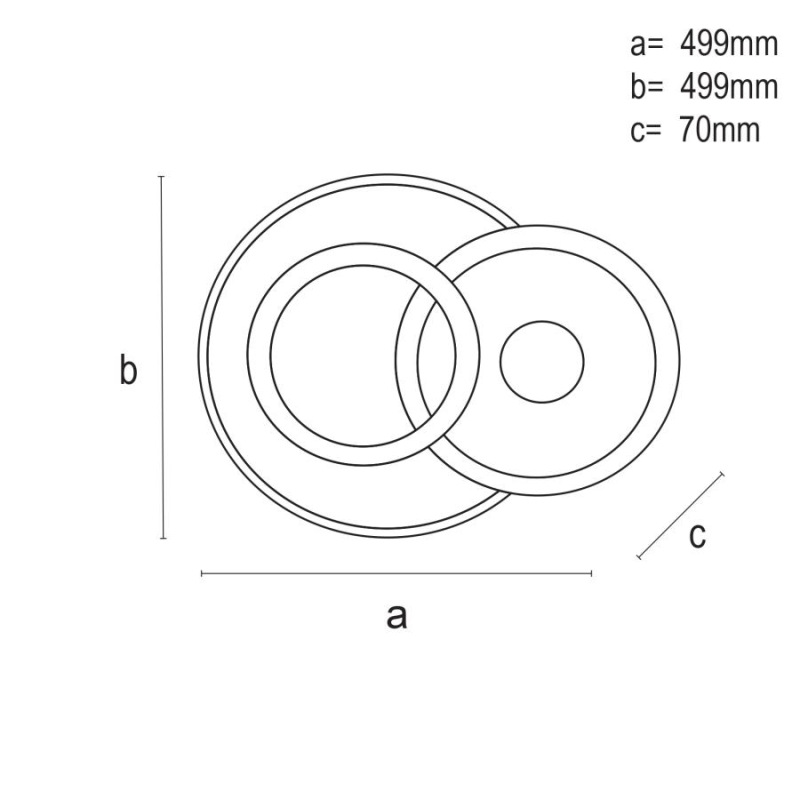 LED stropná lampa + diaľkový ovládač 105W - J1311/WB 2