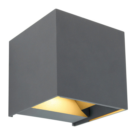 Vonkajšie svietidlo, hliník antracit, svieti smerom hore a dole, nastaviteľné, IP44, ŠxV:100x100, H: 19
