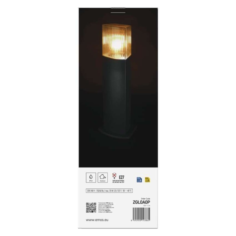 Záhradné stĺpikové svietidlo LANA, 15,3 x 13,3 x 45 cm, 1 x E27, 25 W 12
