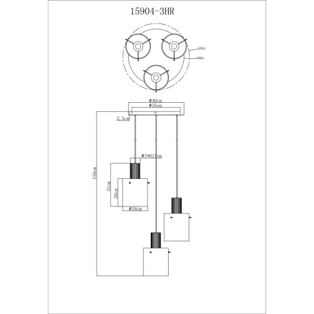 Závesné svietidlo, tmavosivý kov, dymové sklo, čierny textilný kábel, možnosť skrátenia výšky, sklo 8