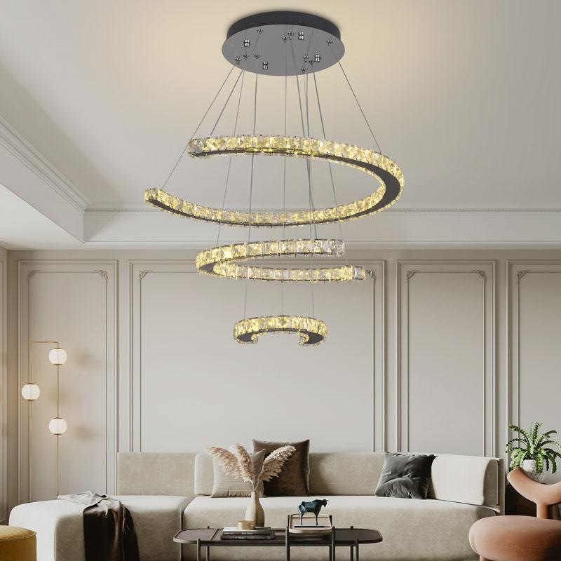 LED luxusné krištáľové svietidlo + diaľkový ovládač 100W - J6356/CH 5