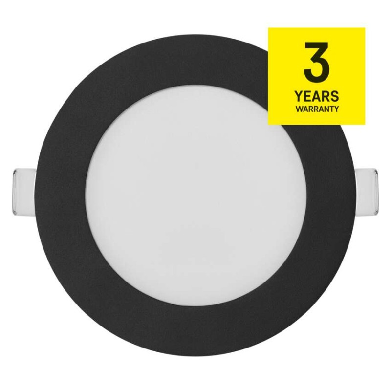 LED vstavané svietidlo NEXXO, kruhové, čierne, 7W, CCT 13