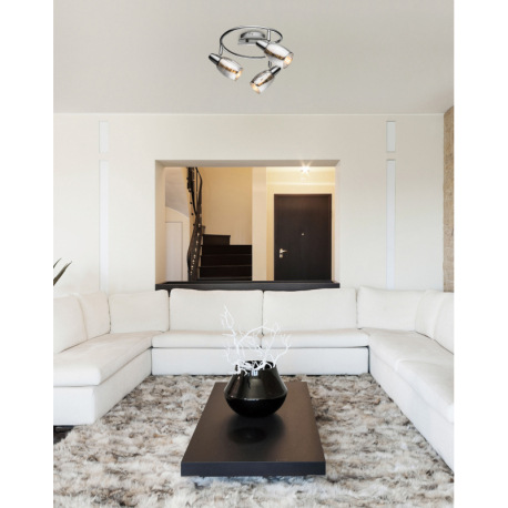 Stropné svietidlo, chróm, sklo číre, chrómované, Ø 290, V:165, bez žiaroviek 3xE14, max. 40W 230V. 1