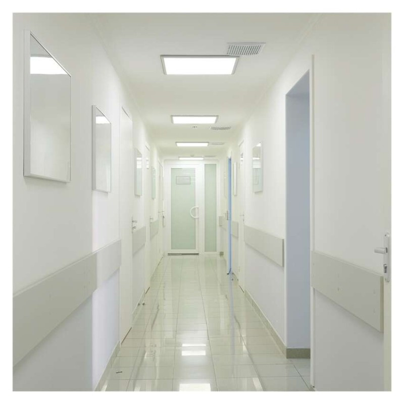 LED panel VEXXO 60×60, prisazeny štvorcový biely, 33W neutrálna biela UGR 4