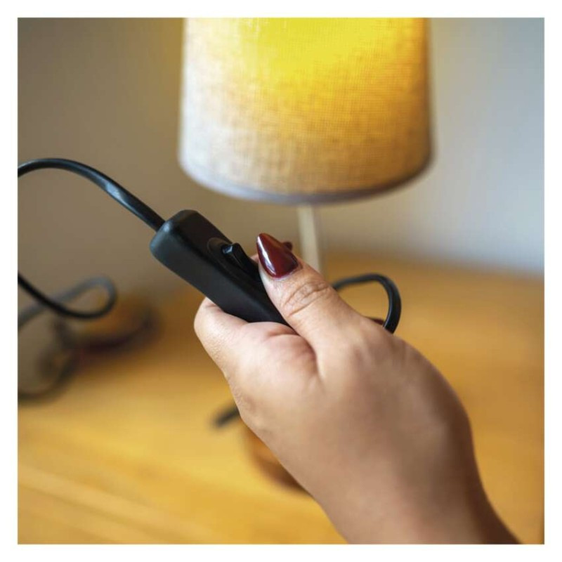 Vypínač jednopólový šnúrový priechodný čierny 5