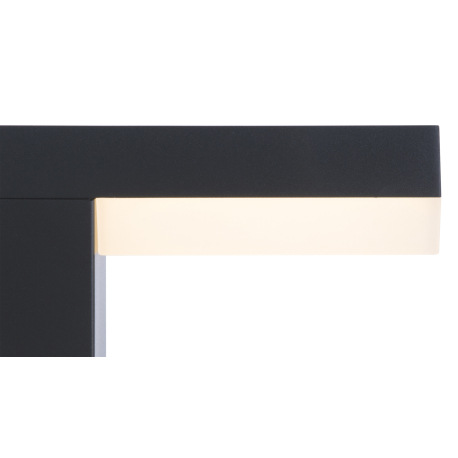 Vonkajšie svietidlo, nerez antracit, plast opál biely, IP44, ŠxV:95x125, H:193, vrátane 1xLED 9W 230 4