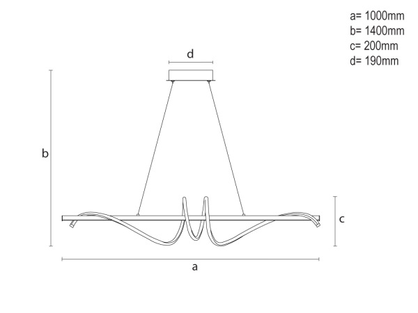 LED závesné svietidlo s diaľkovým ovládačom 50W - TA2316/W 2
