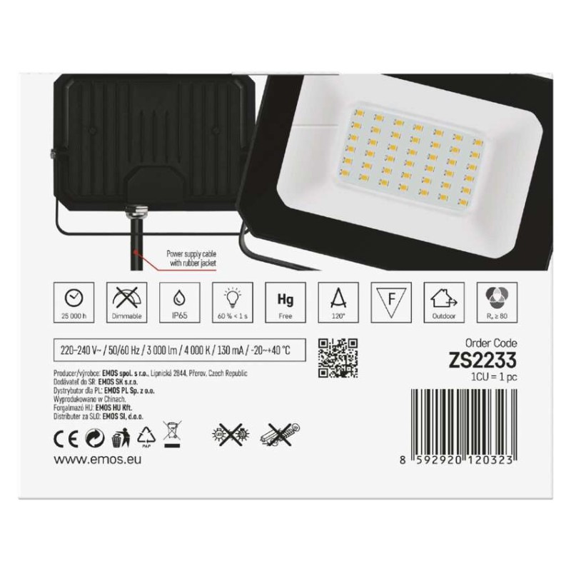 LED reflektor SIMPO 30 W neutrálna biela 12