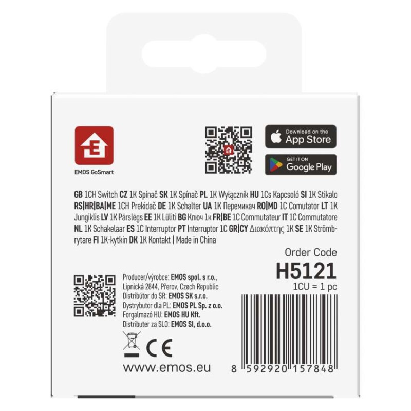 GoSmart spínací modul IP-2201SZ, ZigBee, 1-kanálový 9