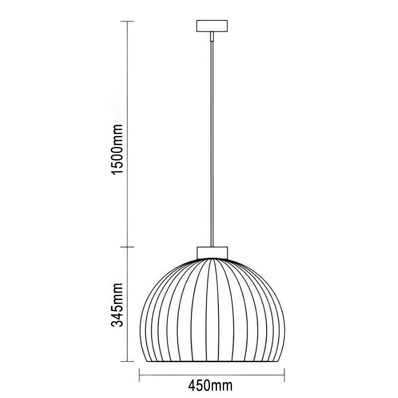 Závesný luster z masívneho dreva E27 / 450 - WRE142 3