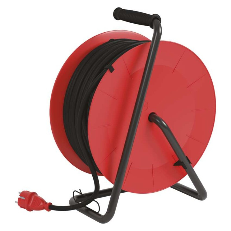 Vonkajší predlžovací kábel na bubne 50 m / 4 zásuvky / čierny / guma / 230 V / 1,5 mm2 13
