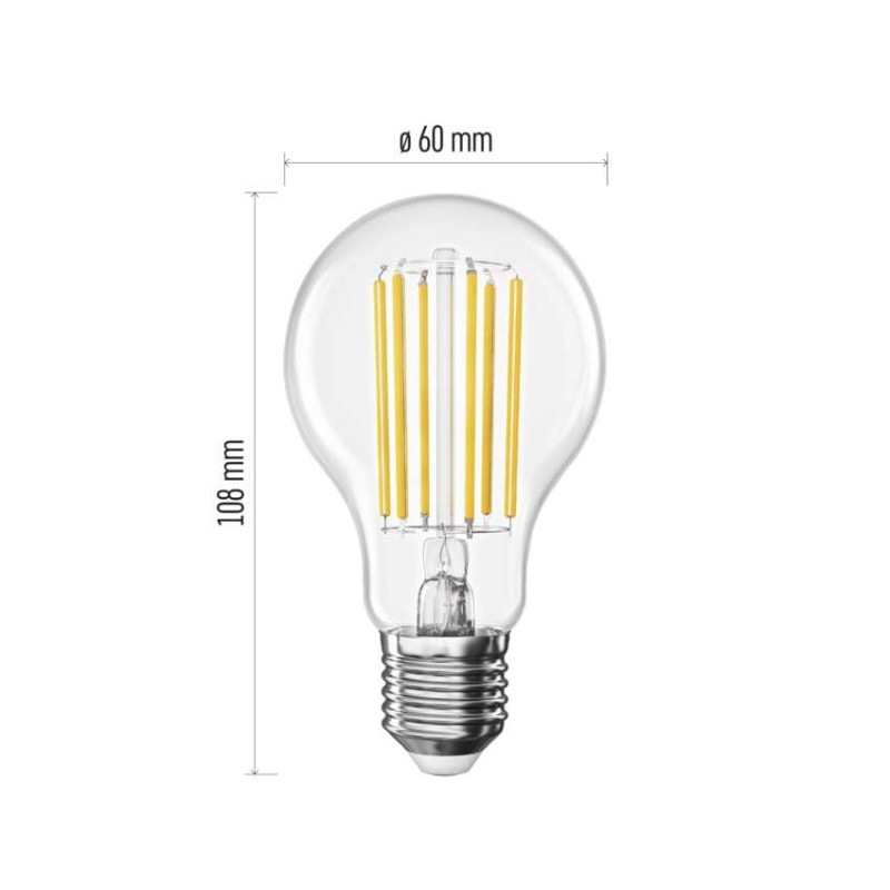 LED žiarovka Filament A60 A CLASS / E27 / 7,2 W (100 W) / 1521 lm / neutrálna biela 1