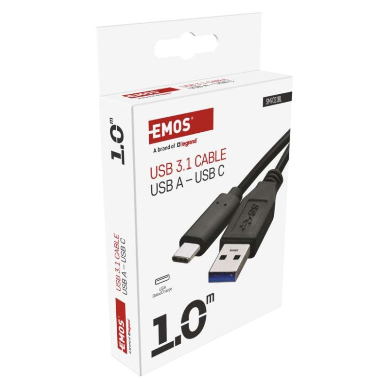 Nabíjací a dátový kábel USB-A 3.0 / USB-C 3.1, Quick Charge, 1 m, čierny 5