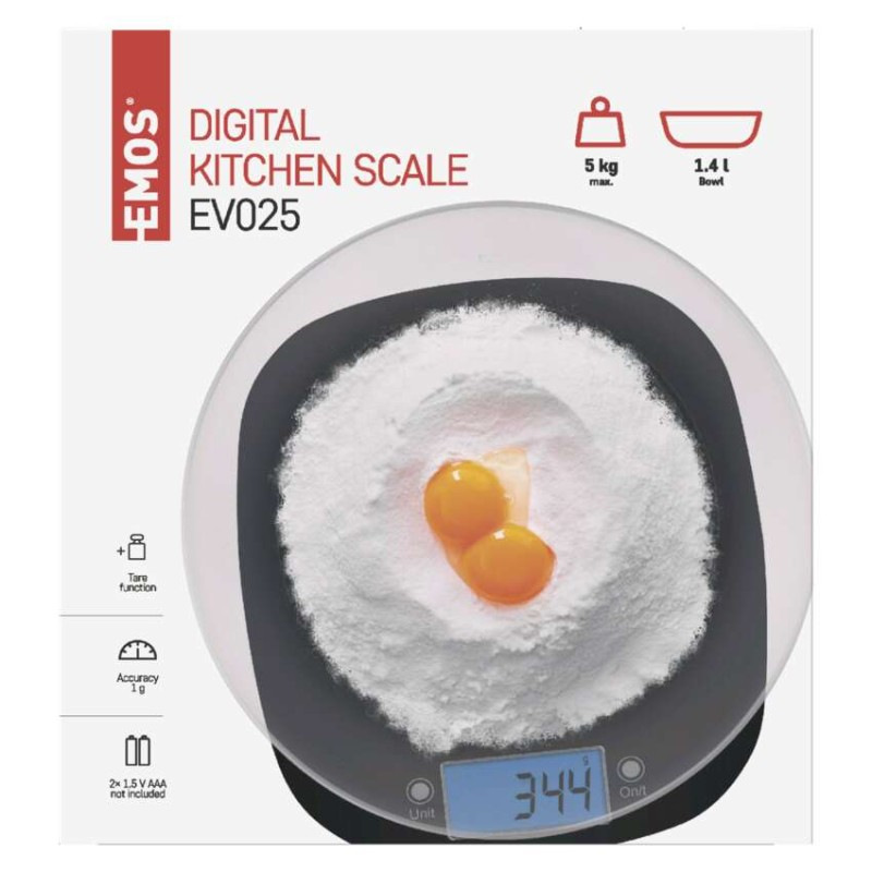 Digitálna kuchynská váha EV025, čierna 12