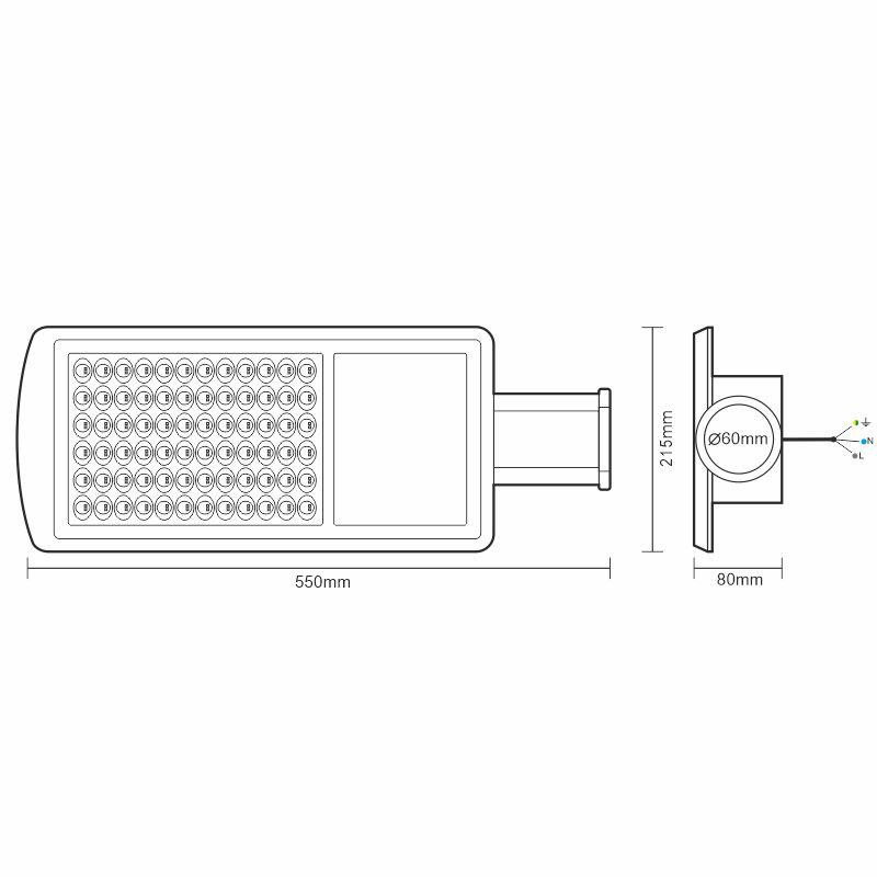 LED pouličné osvetlenie 80W / 5000K - LSL523 5