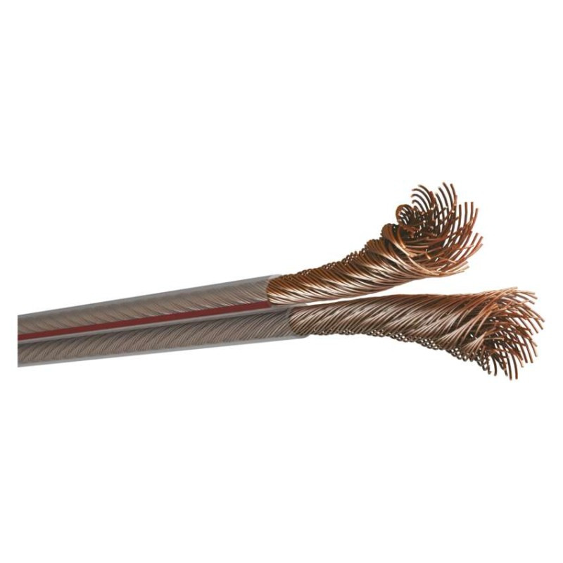 Dvojlinka netienená 2×1,0mm priehľadná, 100m 1