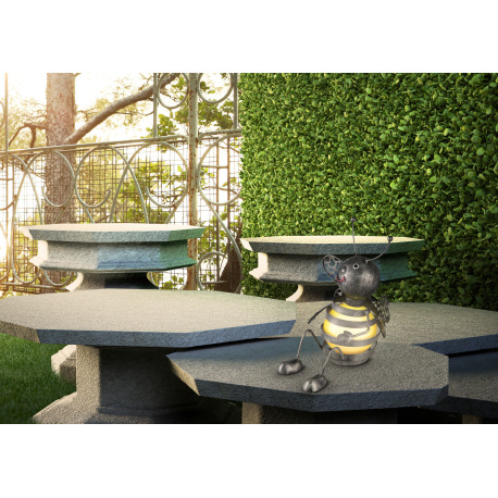 Solárne svietidlo, čierny, plast žltý, IP44, akumulátor AAA 600mAh 1,2 V, DxŠxV:215x175x250, vrátane 2