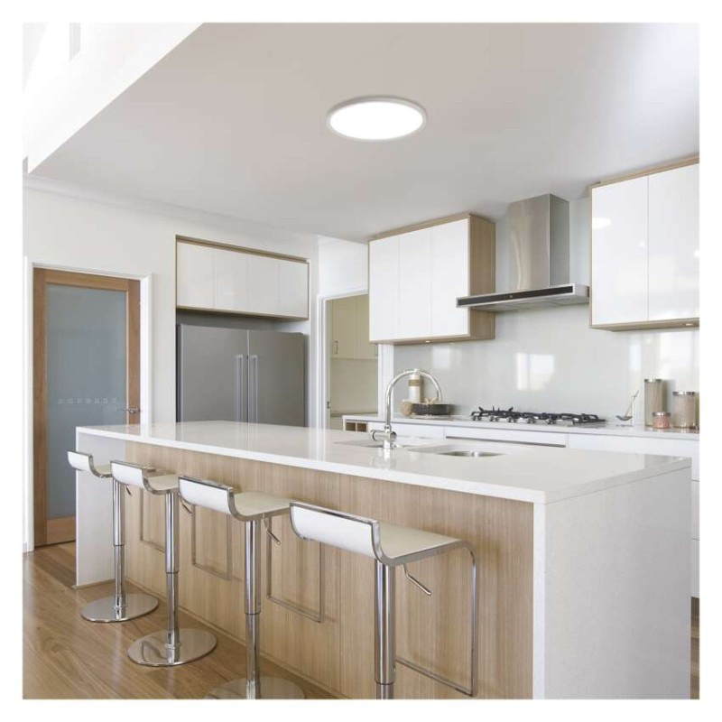 LED prisadené svietidlo FLORI okrúhle, biele, 22W, neutrálna biela 9