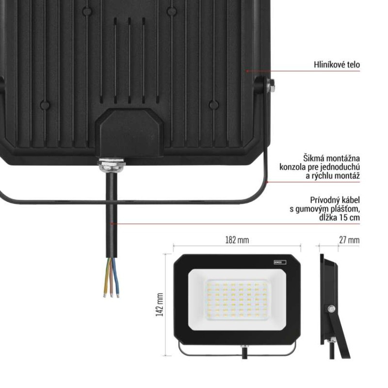 LED reflektor SIMPO 50 W neutrálna biela 9