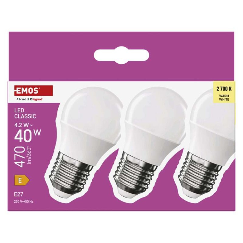 LED žiarovka Classic Mini Globe / E27 / 4,2 W (40 W) / 470 lm / Teplá biela 5