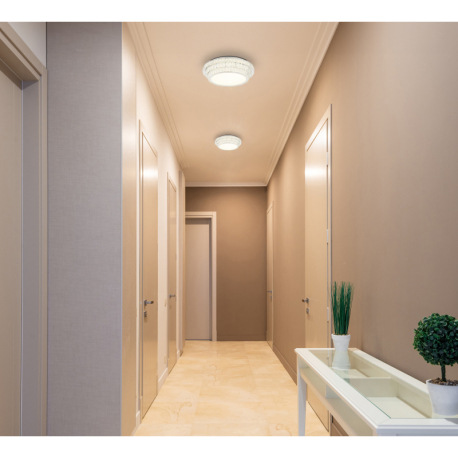 Stropné svietidlo, kov chróm, kryštály K5/akrylové číre, stmievateľné, niekoľko úrovní pomocou náste 1