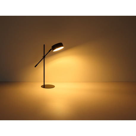 Stolová lampa, kov chróm, plast satinovaný, nastaviteľné pomocou kĺbu, kábel 1,5m, vypínač, DxŠxV:42 13