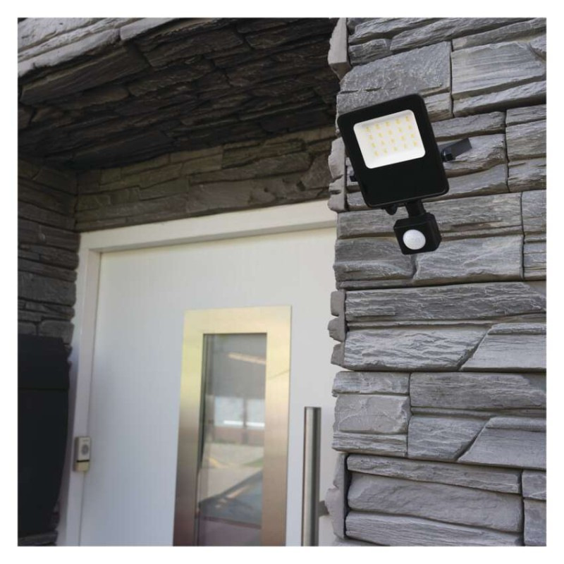 LED reflektor VISIO s pohybovým čidlom, 10W, neutrálna biela, čierný 12