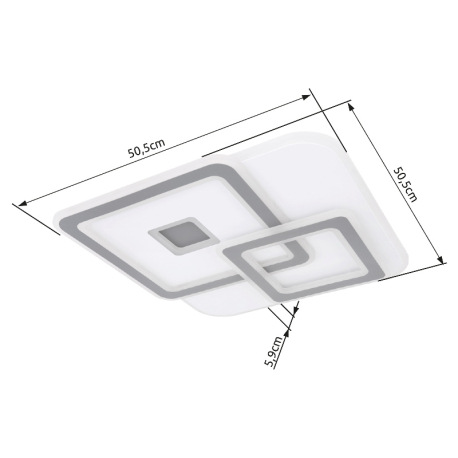 Stropné svietidlo, kov biely, akryl, kompatibilné s Google Assistant a Alexa, pamäťová funkcia, nočn 11