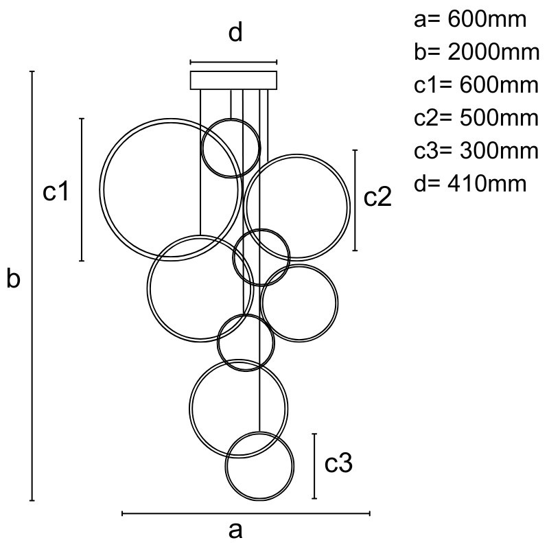 LED závesné svietidlo s diaľkovým ovládačom 290W - J4371/BCH 1