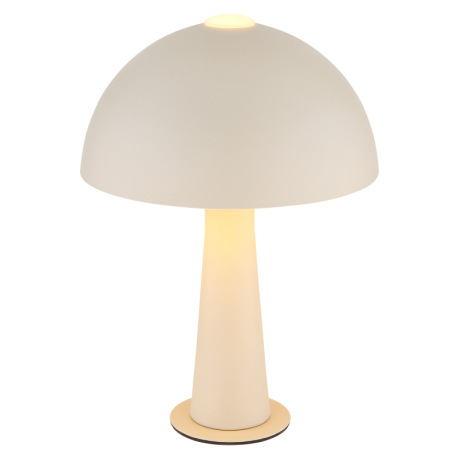 Stolná lampa z kovu v matnej pieskovej farbe, kábel z čierneho PVC, kolískový vypínač na kábli, ø: 2 1