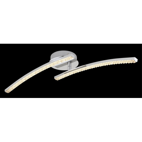 Stropné svietidlo, kov chróm, plast, akrylové krištále priehľadné, nastaviteľné, zmena farby svetla 2