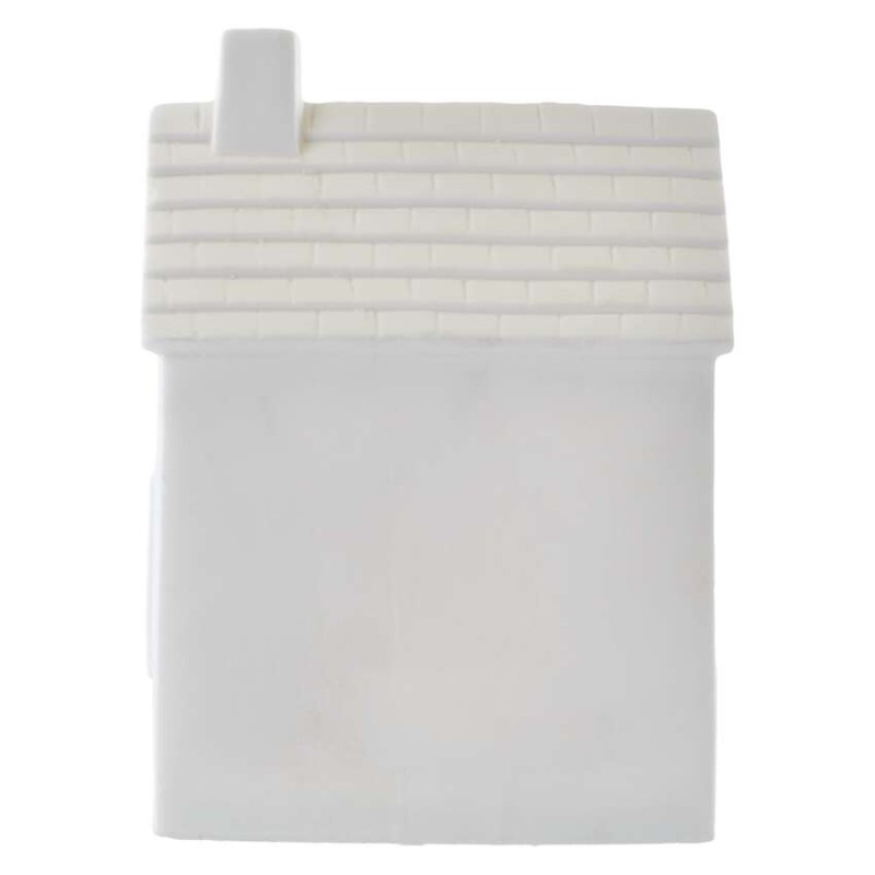 LED keramický domček, 18 cm, 1x CR2032, vnútorná, teplá biela, časovač 6