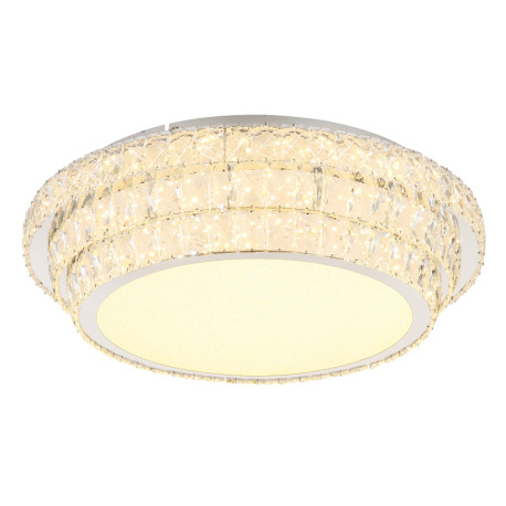 Stropné svietidlo, kov chróm, kryštály K5/akrylové číre, stmievateľné, niekoľko úrovní pomocou náste 5